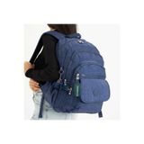 DUOMİNO Krinkıl Kumaş Suya Dayanıklı Büyük Boy Lacivert Klinkır Sırt Çantası/laptop Seyahat Okul Çanta 15,6