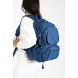 Duomino Yeni Sezon Lacivert Çok Bölmeli Krinkıl Sırt Çantası / Okul Çantası / Günlük Çanta 👜