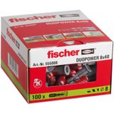 Duopower 8x40 Çift Bileşenli Plastik Dübel - 100 Adet