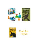 Duplo Kasabası Mavi Polis Motosikleti 1 + Dünyanın Merkezine Yolculuk + Siyah İnci Hediye