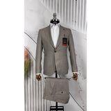 Dupont Classics Dupont Erkek Slim Fit 6 Drop 2'li Takım Elbise - Sivri Yaka Torba Cepli Çift Yırtmaçlı - Ekru - 50
