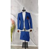 Dupont Classics Dupont Erkek Slim Fit 6 Drop 2'li Takım Elbise - Sivri Yaka Torba Cepli Çift Yırtmaçlı - Parlament Mavisi - 52