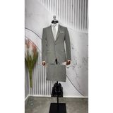 Dupont Classics Dupont Erkek Slim Fit Mono Yaka Ikili Takım Elbise - Çift Yırtmaçlı - Gri - 6 Drop - 54