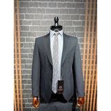Dupont Classics Dupont Erkek Torba Cepli Takım Elbise - Slim Fit 6 Drop Çift Yırtmaç Likralı Viskon - Koyu Gri - 56