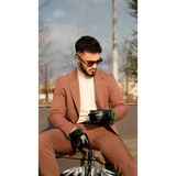 Dupont Classics Dupont Erkek Torba Cepli Takım Elbise - Slim Fit 6 Drop Puntolu Çift Yırtmaç Likralı Viskon - Kahve Antik - 54