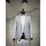Dupont Classics Dupont Erkek Yarım Astarlı Takım Elbise - Slim Fit 6 Drop Ikili Takım - Gümüş Gri - 46