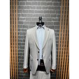 Dupont Classics Dupont Erkek Yarım Astarlı Takım Elbise - Slim Fit 6 Drop Ikili Takım - Krem - 56
