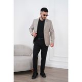 Dupont Erkek Keten Blazer Ceket Slim Fit Yazlık Nefes Alabilir - 50 - 6 Drop - Bej