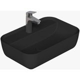 Dura Nexus Lavabo Set Tezgah Üstü 40*60 cm Ince Yanak - Siyah