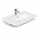 Dura Tiles Dura Sees Tezgah Üstü Slim Lavabo 65x46,5 Cm Dolap Uyumlu Batarya Delikli Beyaz | 5810
