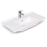 Dura Tiles Dura Sees Tezgah Üstü Slim Lavabo 80x46,5 Cm Dolap Uyumlu Batarya Delikli Beyaz | 5820