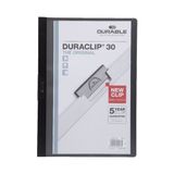 durable 2200-s a4 sıkıştırmalı dosya duraclip ortadan klipsli 30 sayfa siyah (5 adet) - Yok