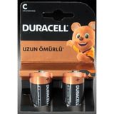 Duracel LR14/MN1400 Alkalin C Orta Boy 2'li Pil