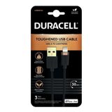 Duracell 0,3m Lightning To Usb-A Örgülü Şarj Kablosu - Siyah