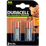Duracell 1.2V 1300 mAh Şarjlı Kalem Pil 2li Yüksek Performanslı Şarj Edilebilir Pil Tipi - 2 Adet