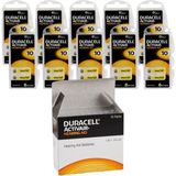 Duracell 10 Numara Işitme Cihazı Pili 60 Adet 1,5 V Çinko Saat Pili 10 x 6'lı Paket-PR70