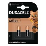 Duracell 12 Volt Alkalin MN21 Pil 2'li Paket Yüksek Performanslı Tek Kullanımlık Pil