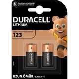 Duracell 123 DL123AEL123A/CR123A/C17345 3V Lityum Pil 2li - 2'li