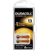 Duracell 13 No İşitme Cihazı Pili 310 mAh 1,45 V Voltajlı 6'lı Paket Uzun Süreli Kullanım