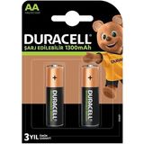 Duracell 1300 Ma Aa Şarjlı Kalem Pil 2'li Paket - 1 Adet