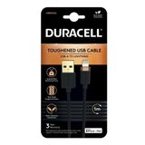 Duracell 1m Lightning To Usb-A Örgülü Şarj Kablosu - Siyah