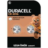 Duracell 2016 Lityum Düğme Piller (2’li Paket) 3V, Bebek Güvenlik Teknolojisi, Anahtarlık, Ev Tipi Kumandalar, Akıllı Bilekliklerde Kullanım, Bebek Güvenlikli Paketleme