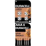 Duracell 2032 Lityum Düğme Pil 3V 4'lü +Alkalin Aaa Ince Piller 6'lı Paket
