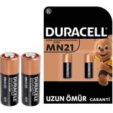 Duracell 23A Lityum MN21 Alarm Pili 2li Paket 3,6 V Tek Kullanımlık Pil Uzun Ömürlü
