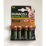 Duracell 2500mAh Şarjlı Kalem Pil AA Tipi 4 Adet Uzun Ömürlü ve Dayanıklı