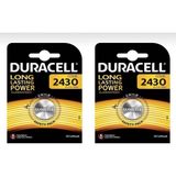 Duracell 2'li CR2430 3V Lityum Düğme Pil Yüksek Performanslı Tek Kullanımlık Pil