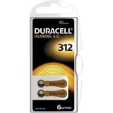 Duracell 312 No Kulaklık Pili 180 mAh 10 V İşitme Cihazı Pili (6'lı Paket)