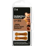 Duracell 312 No Kulaklık Pili (6'lı Paket) - 6 Adet