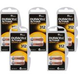 Duracell 312 Numara Işitme Cihazı Pili 5 Paket 30 Adet Duracell Kulaklık Pili 312 Numara Pil - 5'li
