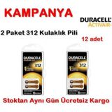 Duracell 312 Numara Pil Kulak İçi Işitme Cihazı Pili 2 Paket-Topl