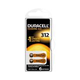 Duracell 312 Numara Tek Kullanımlık Işitme Cihazı Pili 6'lı 1,5 V Uzun Ömürlü Güç Kaynağı
