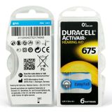 Duracell 675 İşitme Cihazı Pili (Mavi) — 6'lı Blister
