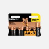 Duracell 8'li Alkalin AA Kalem Pil (5'li Paket)