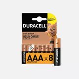 Duracell 8'Li Alkalin Aaa İnce Kalem Pil (6'Li Paket)