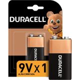 Duracell 9 Volt Alkalin Pil 1 Adet Tek Kullanımlık 6LR61 Modeli Güçlü Performans 14835