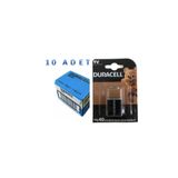 Duracell 9 Volt Alkaline Pil X 10 Adet