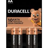 Duracell AA 1,5V Alkaline Pil (Kalem Pil) - 4 Adet