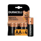 Duracell Aa Alkalin 4 Adet Paket Ince Pil