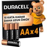 Duracell Aa Alkalin Kalem Pil (4'lü Paket) – 1,5V - Çok Renkli - 1 Adet
