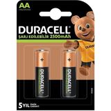 Duracell Aa Şarjlı 2500 Ma Pil 2'li - 1 Adet