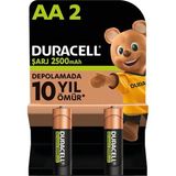 Duracell AA Şarjlı 2500 mA Pil 2'li - 2 Adet
