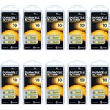 Duracell Activair 10 Numara İşitme Cihazı Pili 6 x 10'lu