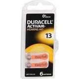 Duracell Activair 13 Numara (PR48) Işitme Cihazı Pili - 6'lı Paket - Easytab Kulaklık Pili