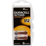 Duracell Activair 312 Düğme Pili 6 Adet 1,45 V Yüksek Performanslı İşitme Cihazı Pili
