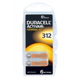 Duracell Activair İşitme Cihazı Pili 312 Numara 6 Adet