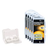 Duracell Activair Tip 10 işitme cihazı pili, 30'lu paket, PR70 ZL4 ile uyumlu, ekstra uzun kullanım ömrü ve EasyTab teknolojisi, cıva içermez